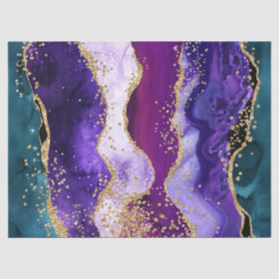 Papel De Seda Agentes de pavo real rosado, púrpura y Verde azula