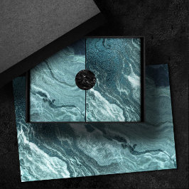 Papel De Seda Agitación Verde azulada cristalizada | Piedra de m