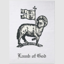 Papel De Seda Agnus Dei El Cordero Pascual de Dios Arte Refinado