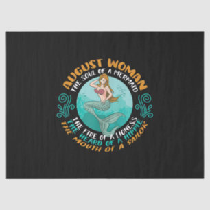 Papel De Seda Agosto Mujer Alma De Sirena Leo Zodiac Cumpleaños