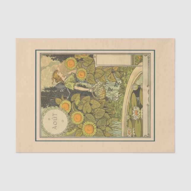 Papel De Seda Agosto por Eugene Grasset (Anverso)