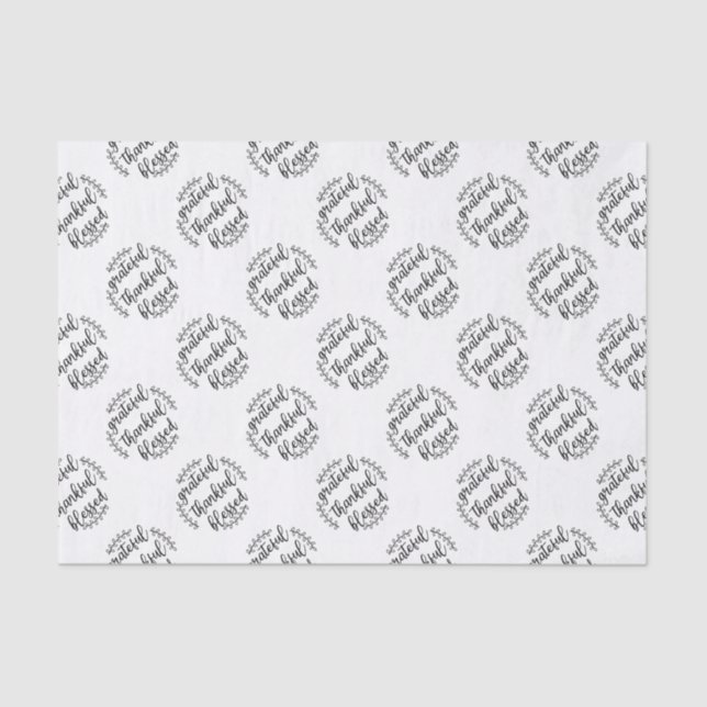 Papel De Seda Agradecido Agradecimiento (Anverso)