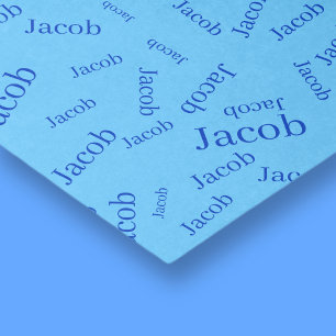 Papel De Seda Agregar cualquier nombre o palabra   Azul y azul c