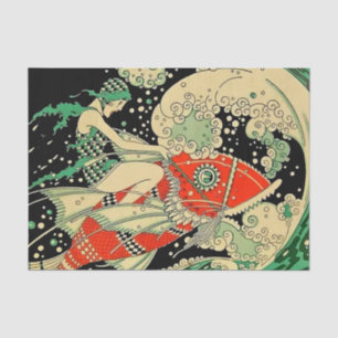Papel De Seda "Agua" Art Deco De José Carlos