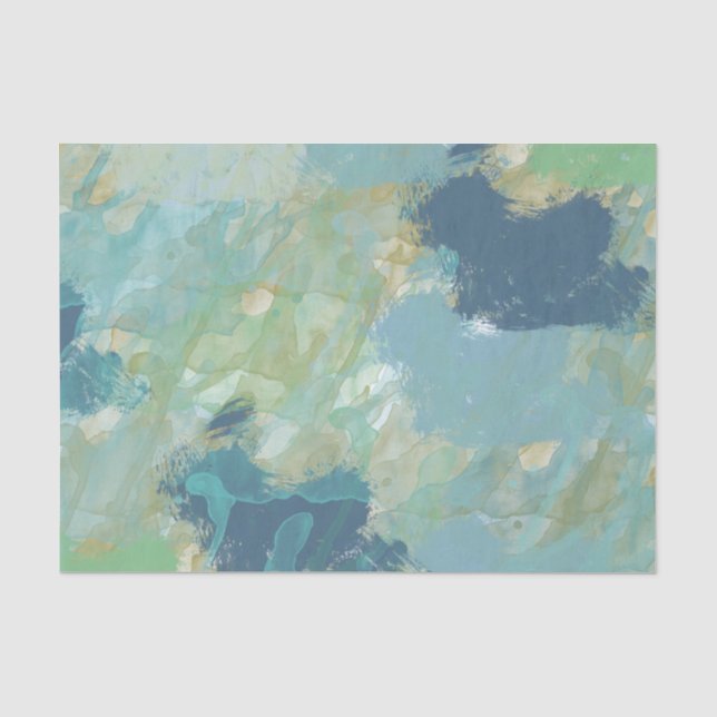 Papel De Seda Agua azul del mar (Anverso)