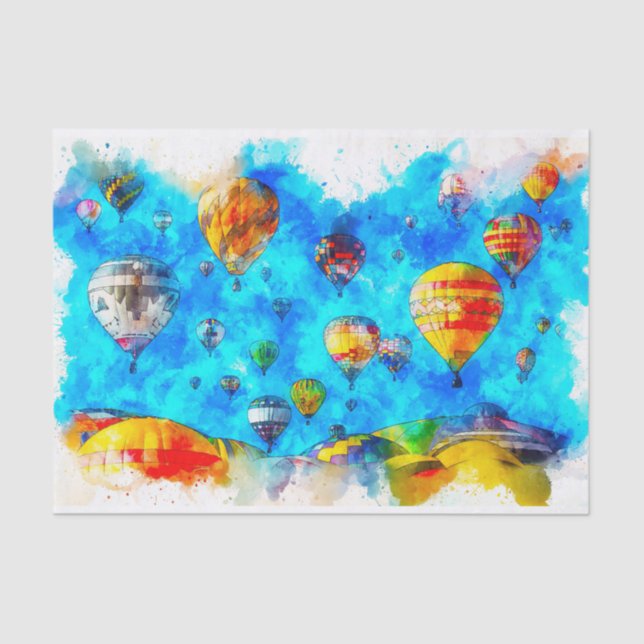 Papel De Seda Agua de globo aerostático (Anverso)