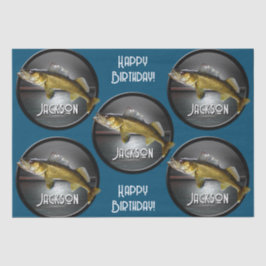 Papel De Seda Agua de la Luna y Pike Walleye