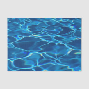 Papel De Seda Agua de la piscina azul oscura