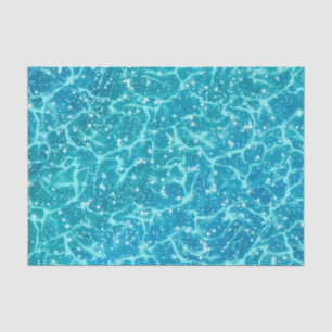 Papel De Seda Agua de mar azul con paracaídas