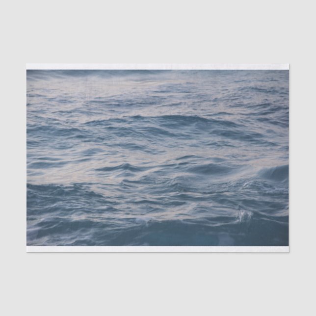 Papel De Seda Agua de mar primer plano (Anverso)