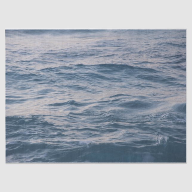 Papel De Seda Agua de mar primer plano (Anverso)