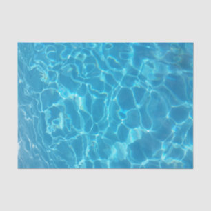 Papel De Seda Agua de Piscina Azul Celeste Cristalina