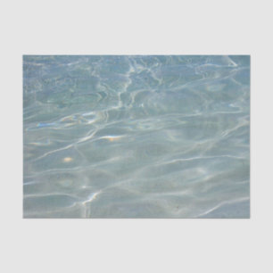 Papel De Seda Agua del Caribe Abstracto Azul Naturaleza