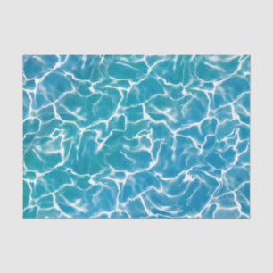 Papel De Seda Agua del Mar Azul