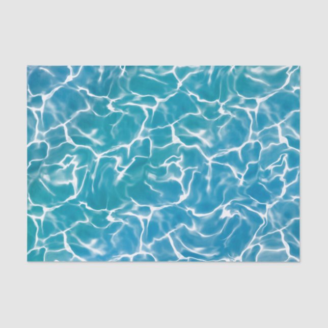 Papel De Seda Agua del Mar Azul (Anverso)