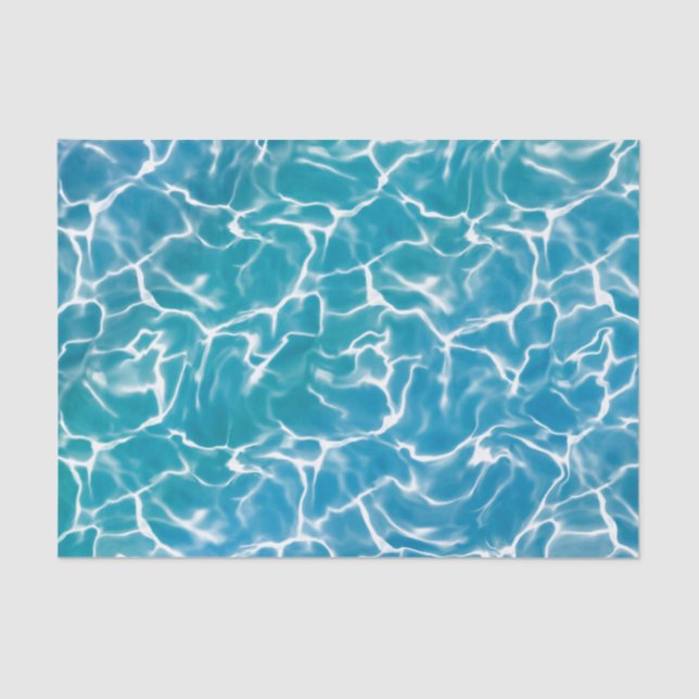 Papel De Seda Agua del Mar Azul (Anverso)