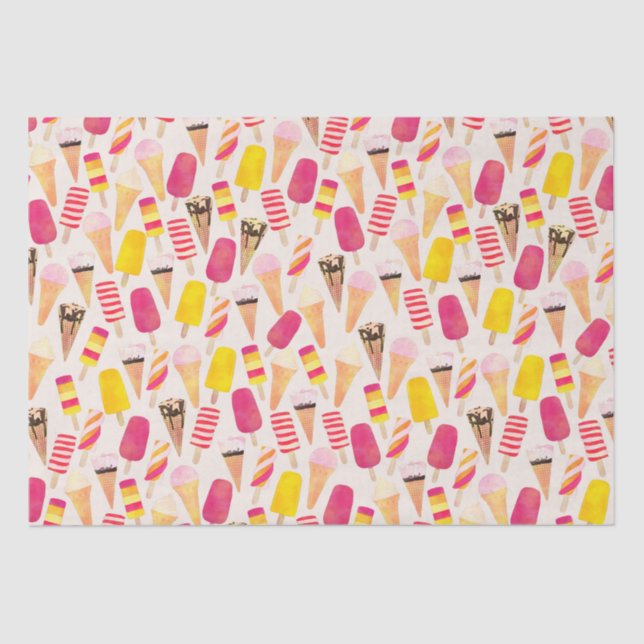 Papel De Seda Agua dulce de verano Hielo Crema (Anverso)