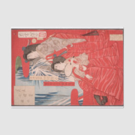 Papel De Seda Agua en cascada por Tsukioka Yoshitoshi