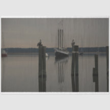 Agua tranquila - Barco en la desembocadura