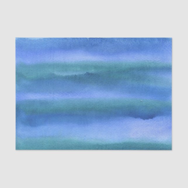 Papel De Seda Agua verde azul oceánica (Anverso)