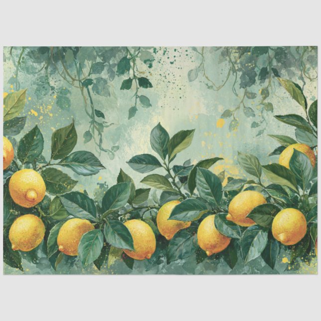 Papel De Seda Aguada Limonar Cítrico (Anverso)