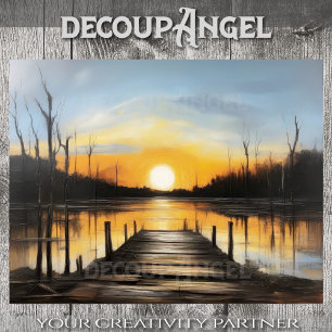 Papel De Seda Aguas tranquilas al atardecer - Desnudo -