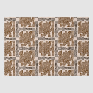 Papel De Seda Águila azteca guerrera arte tribal antiguo