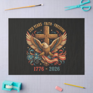Papel De Seda Águila Patriótica 250 Años de Fe y Libertad