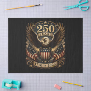 Papel De Seda Águila patriótica americana 1776 2026 250º 4 de ju