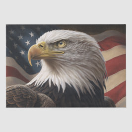 Papel De Seda Águila y bandera estadounidense