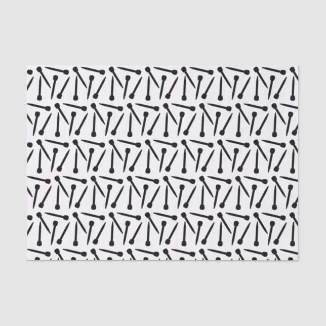 Papel De Seda Agujas de punto de entrada negras (Anverso)