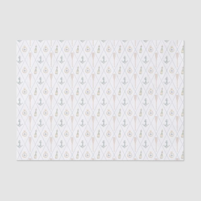 Papel De Seda Ahoy Its a Boy Baby Shower Tissue Paper (Anverso)