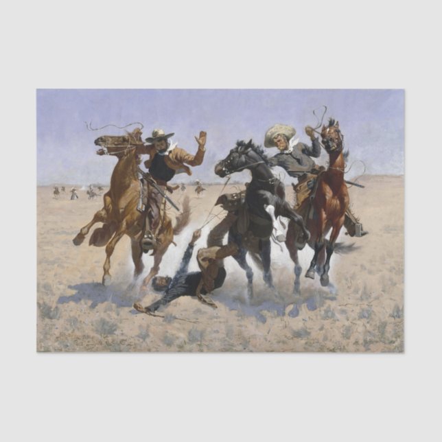 Papel De Seda Aiding a Comrade by Frederic Remington (Anverso)