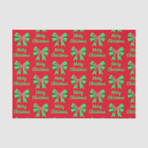 Papel De Seda Airedale Terrier Navidades Perro y Bow Verde