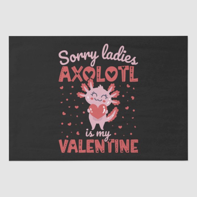 Papel De Seda Ajolote es mi San Valentín (Anverso)