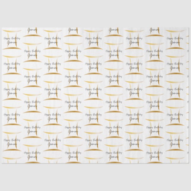 Papel De Seda Ajuste de cumpleaños de Gemini (Anverso)