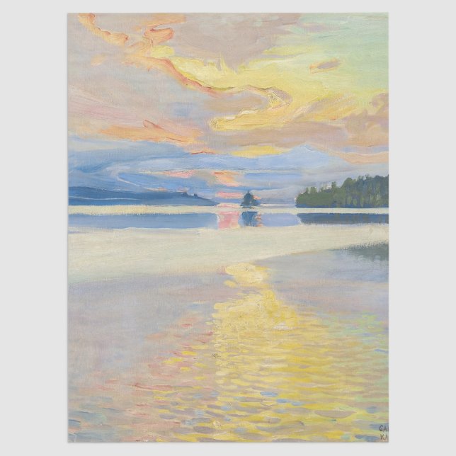 Papel De Seda Akseli Gallen-Kallela - Atardecer sobre el lago Ru (Subido por el creador)