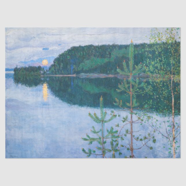Papel De Seda Akseli Gallen-Kallela - Noche de primavera (Anverso)