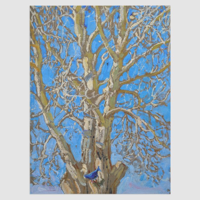 Papel De Seda Akseli Gallen-Kallela - Pájaro azul y salvaje de l (Subido por el creador)