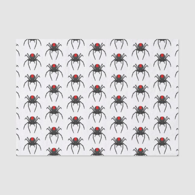 Papel De Seda Alarmante ilustracion personalizado de araña de vi (Anverso)