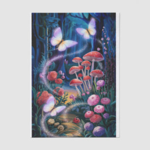 Papel De Seda Alas Brillantes, Mariposas  Bosque Encantado