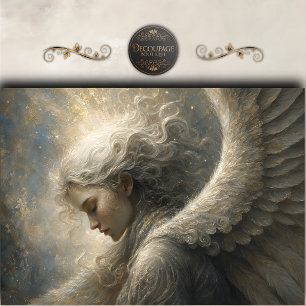 Papel De Seda Alas de ángel etéreas arte decoupage