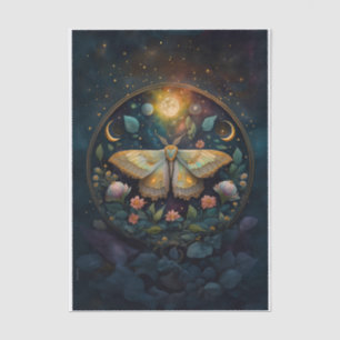 Papel De Seda Alas Gossamer Medianoche, Moth & Moon