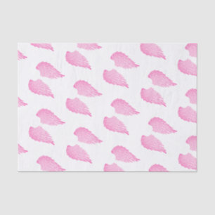 Papel De Seda Alas rosadas bonitas y blanco del ángel