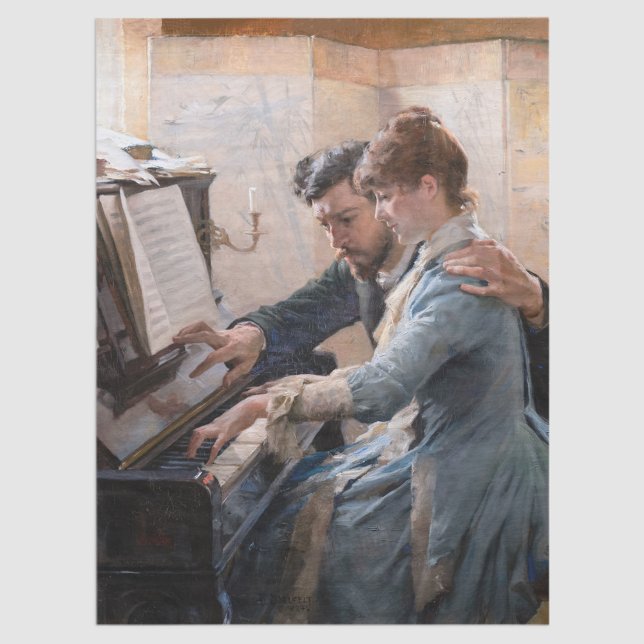 Papel De Seda Albert Edelfelt - Jugando el piano (Subido por el creador)