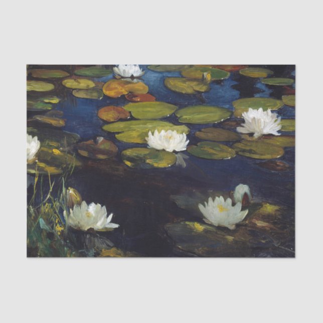 Papel De Seda Albert Edelfelt - Water Lilies, Estudio (Anverso)