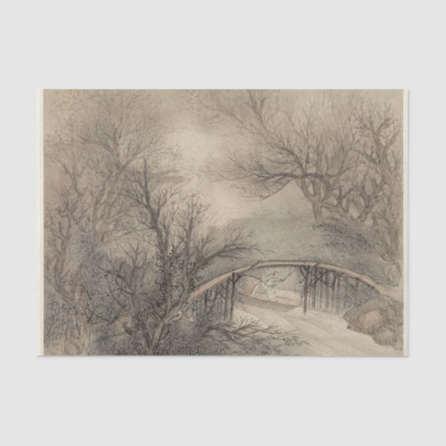 Papel De Seda Álbum de Landscapes 1 de Wang Gai (Anverso)