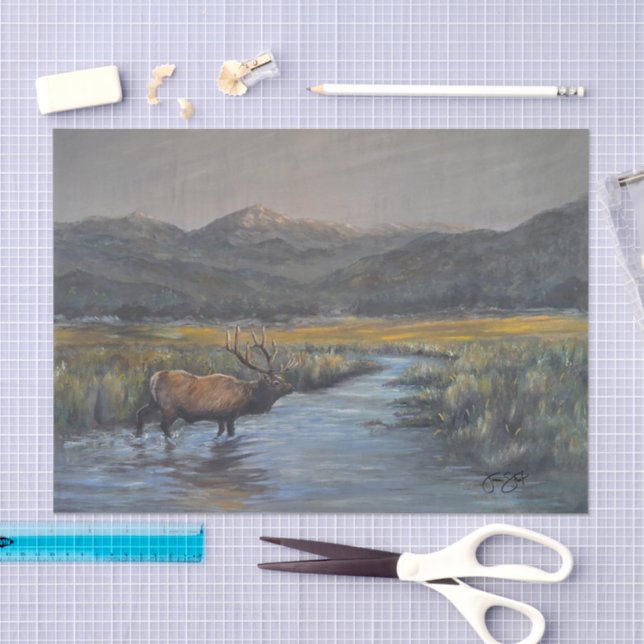 Papel De Seda Alce Dorado (Artesanía)