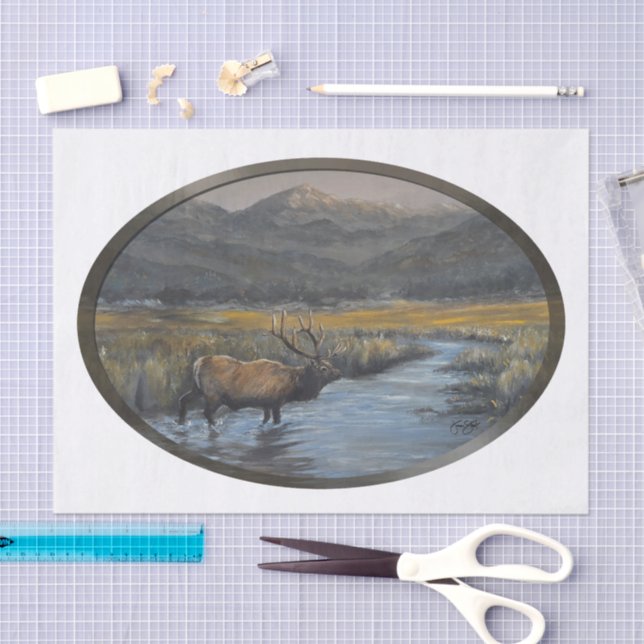 Papel De Seda Alce Dorado - Óvalo (Artesanía)