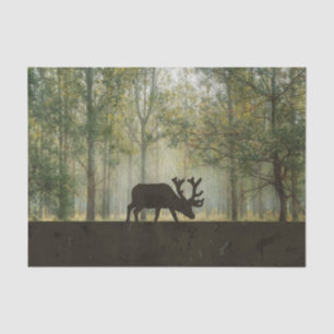 Papel De Seda Alces en el ilustracion del bosque